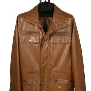 MEN'S PU LEATHER JACKET WITH LINING SIZE L